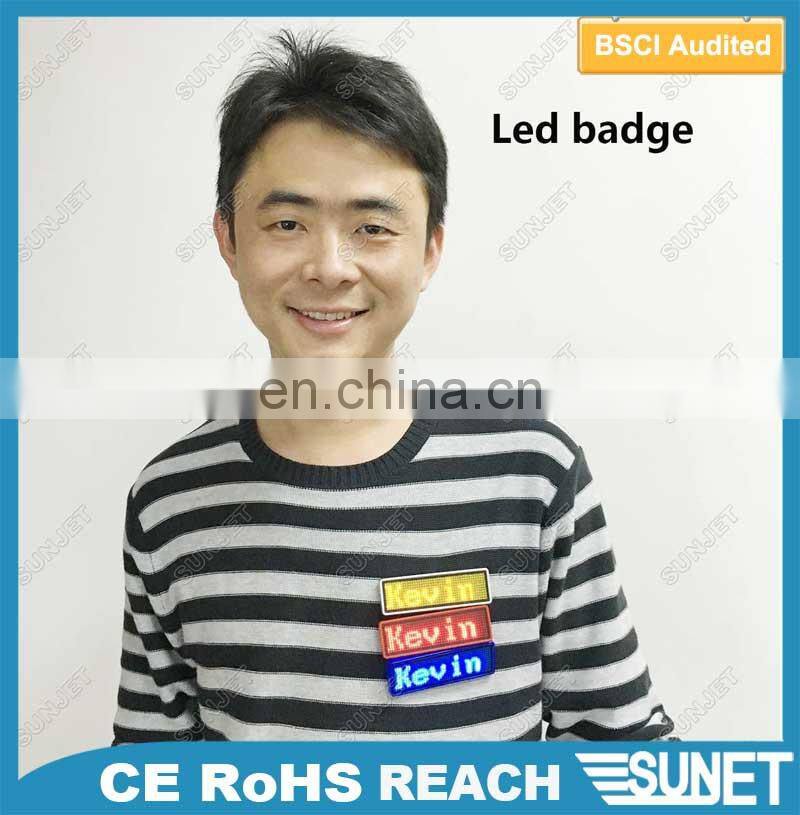 Factory direct sale led moving messages sheriff lapel pins