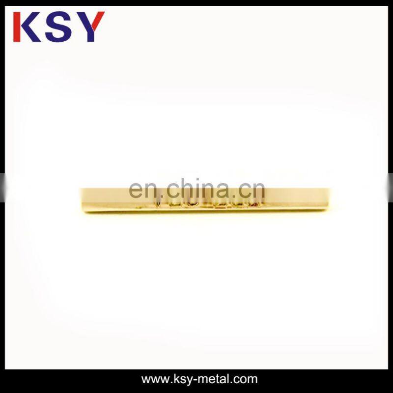 Shiny rose gold metal label / metal tag for Handbags & Germents