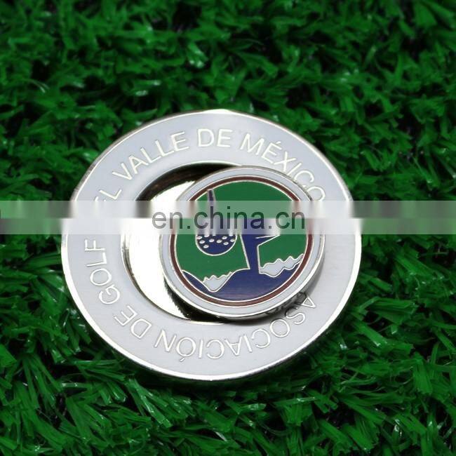 Enamel magnetic custom golf poker chip ball marker with company logo