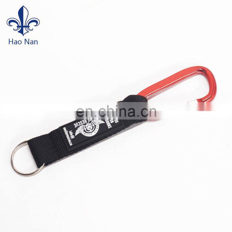 D shaped aluminum lightweight climbing sports carabiner keychain
