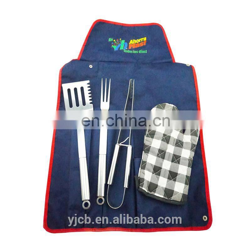 Wood handle metal bbq fork gas bbq burner parts