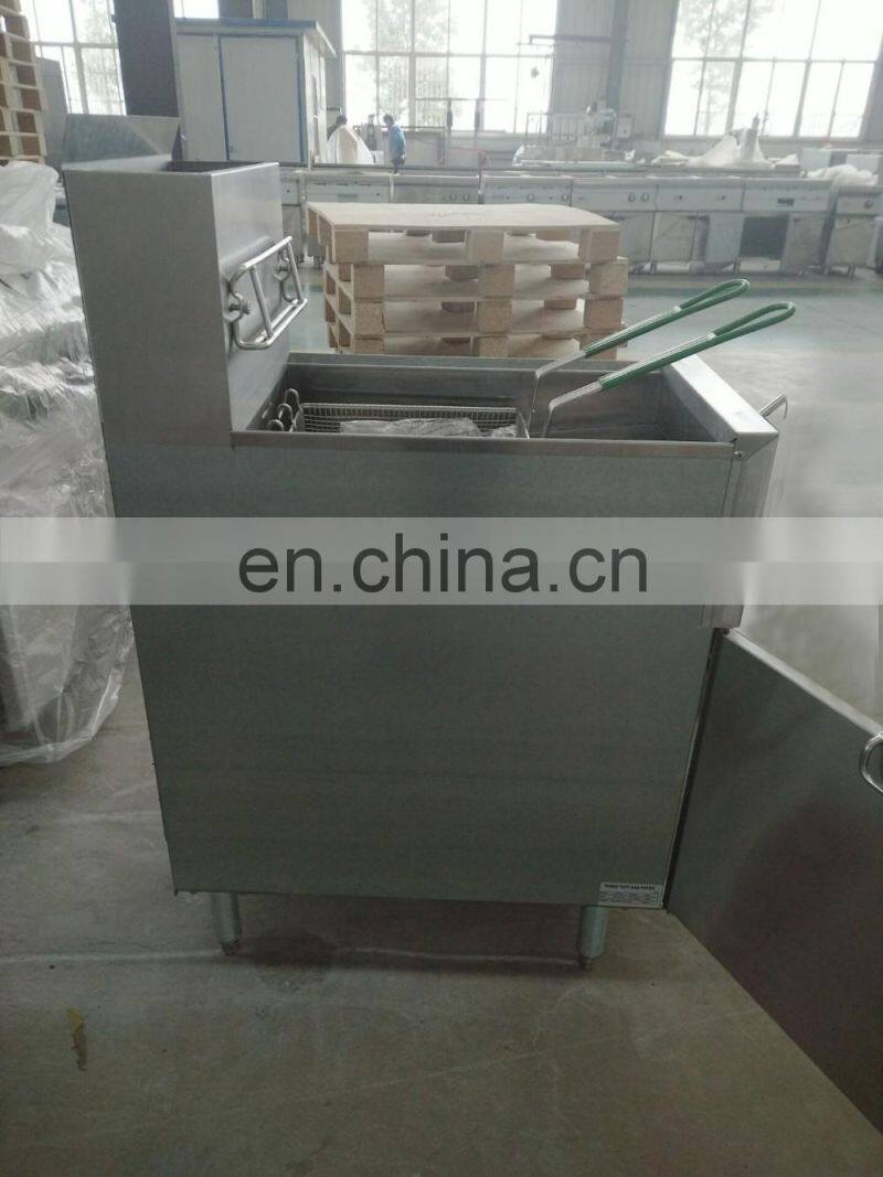 35L 2 Blue Basket 3 Tubes LPG Gas Vertical Temperature-Control Kfc Open Cooking Chicken Fryers