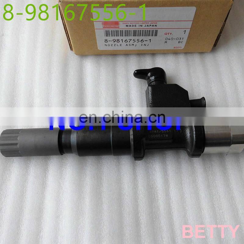 100% original and new common rail injector  8-98167556-1 for 4HK1 genuine parts diesel injector