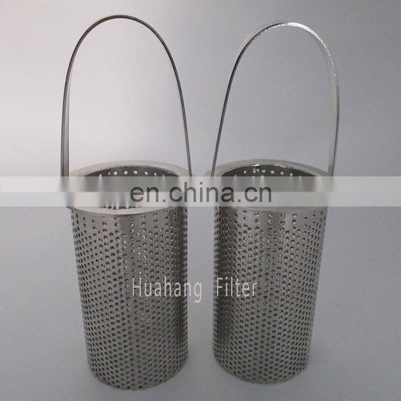Portable stainless steel oil filter cartridge basket filter