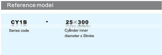 High quality aluminum alloy double-acting rodless air cylinder