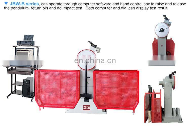JBW 300B computer display impact testing machines for metal