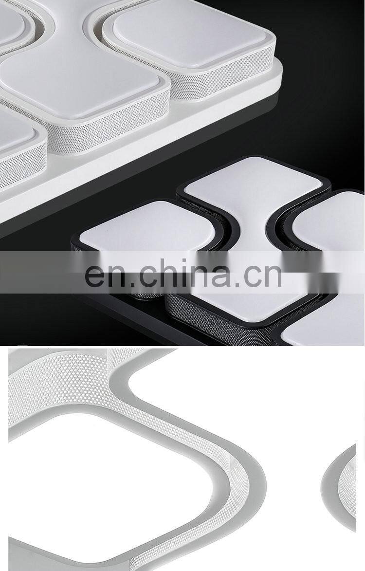 Atmospheric LED ceiling lamp warm dimmable rectangular lights for bedroom study room