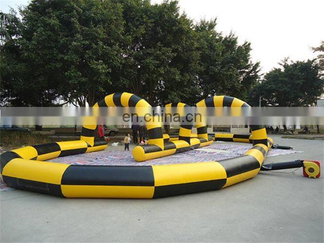 Outdoor Kids Fun Inflatable Horse Racing Inflatable Race Track With Horse Run