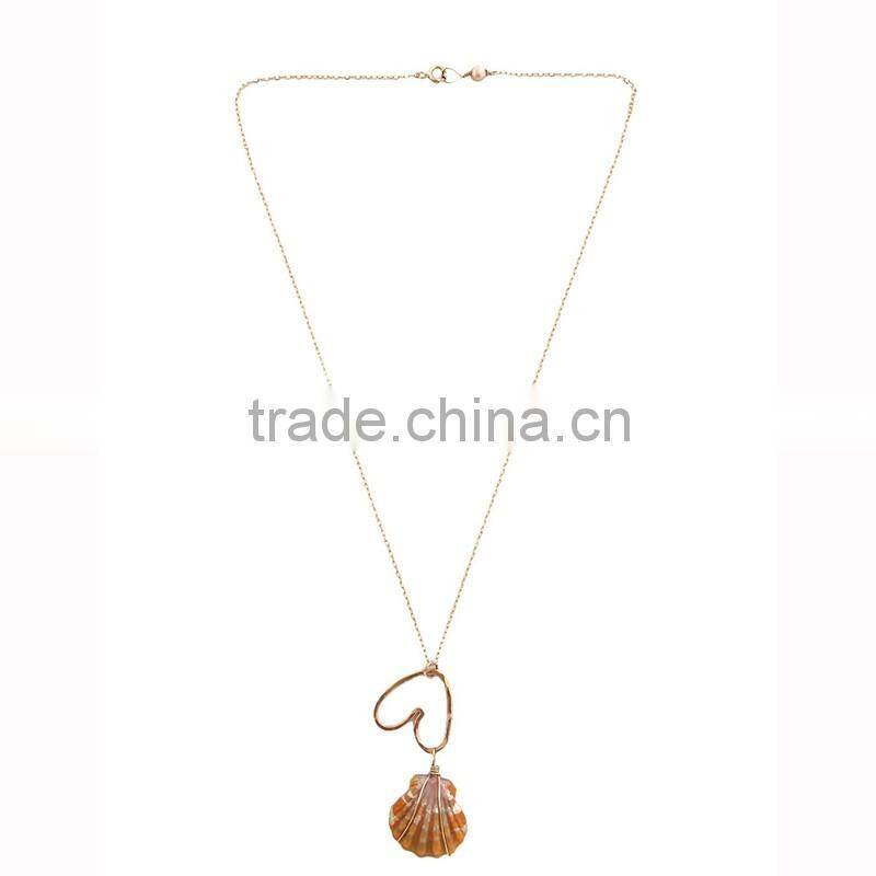 Fashionable new simple design chain necklace, heart charm necklace wholesale