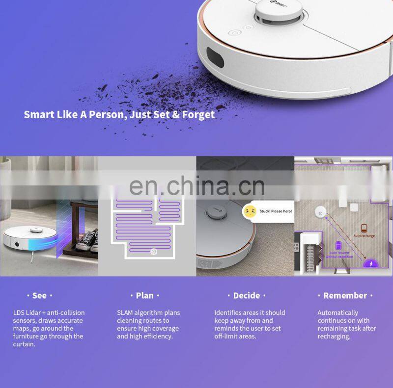 Global Version 360 S7 Home Aspirator Dust Collector 2000Pa Laser Navigation Ultra-Quiet Mooping & Sweeping Robot Vacuum Cleaner