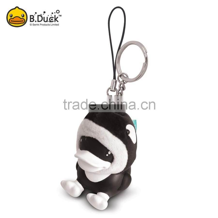 B.Duck brand animal shape pvc floating titanium key ring