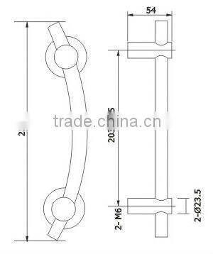 LP07:TRUST 304 Stainless steel Door pull handle For Passage