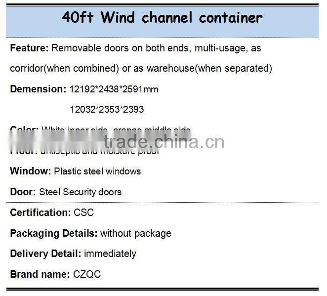 internatinal standard shipping container building 40ft container house