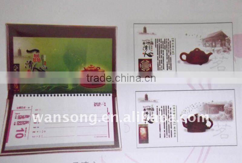 hot fashion printing advertsing custom calendar, desk calendar designs