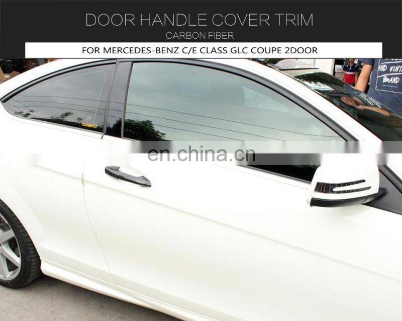 Carbon Fiber Door Handle Cover Trim For Mercedes-Benz C/E class GLC coupe 2Door