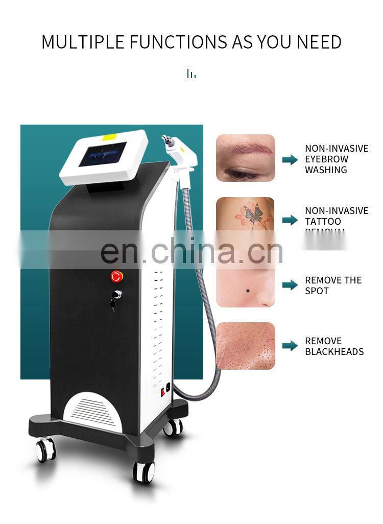 Factory ND Yag Laser Machine Q Switch Non Invasive Laser Instrument Eyebrow Pigment Tattoo Removal Beauty Instrument
