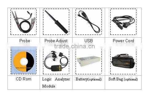 8inch TFT LCD digital oscilloscope with logic analizer Bandwidth 100MHz(MSO7102T)
