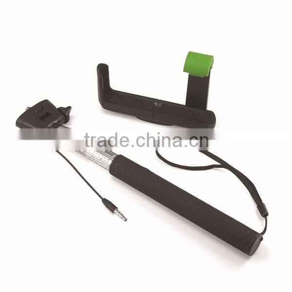 2015 Extendable Wired Selfie Stick Z07-5 plus Handheld Telescoping Monopod Built-in Shutter With Mount Clip Phone