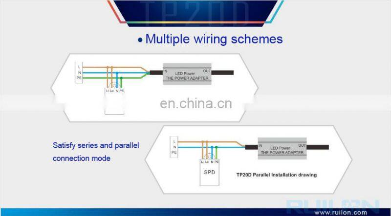 20kV Roadway Lighting Surge Protector Street Lamp Surge Protection Device 4 wires Lightning Arrester Lightning Protection Device