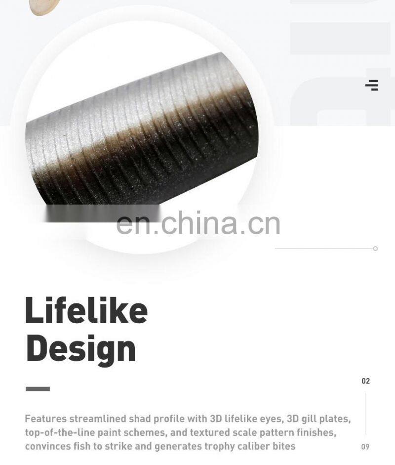 JOHNCOO Needle Shape Tail 80mm 2.5g Pvc Material Soft Bait Fishing Lures with Tongue 6pcs/bag