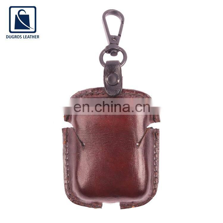 Polyester Lining Material Best Selling Premium Quality Wholesale Genuine Leather Airtag Key Chain at Best Price