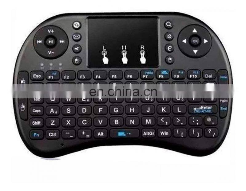 2020 Hot selling Backlight 2.4GHz i8 mini Wireless Keyboard Touch Pad i8 air fly mouse Backlit Keyboard for android tv box