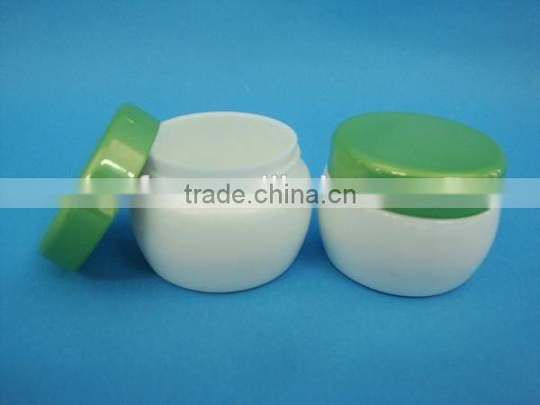 Empty wholesale plstic cosmetic jar container/ 100ml white empty plastic cream bottle with lid