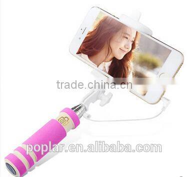 2015 competitive price wire selfie sticks for selfie mini selfie stick for travel