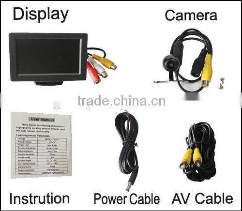 Good price car rearview system 4.3inch lcd monitor and butterfly camera easy connecto