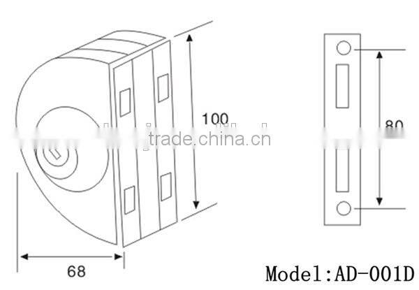 Hot sale AD-001D stainless steel glass door lock