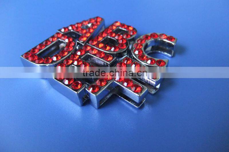 18mm Slide Letters with Red Rhinestones