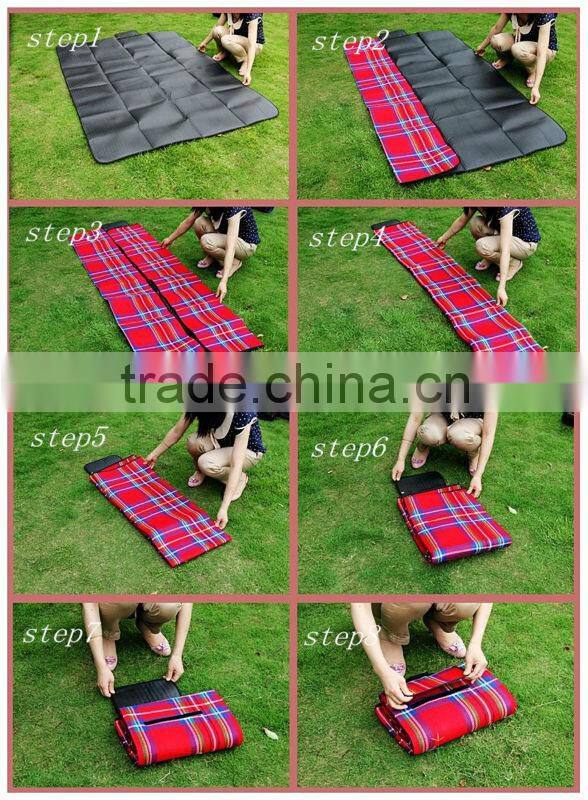 Practical simple striped printed high quality picnic bag mat