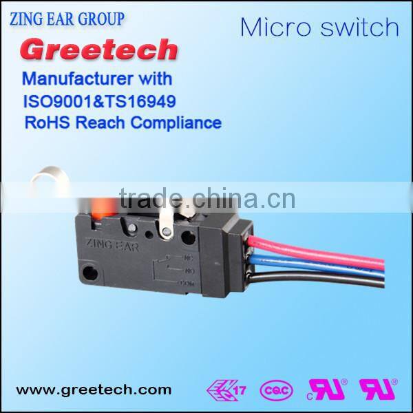 Plastic pin plunger spdt limit momentary miniature ul 0.1A waterproof micro switch