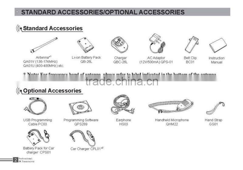 Anytone IP55 VHF / UHF AT-289G Handheld Two Way portable Radio