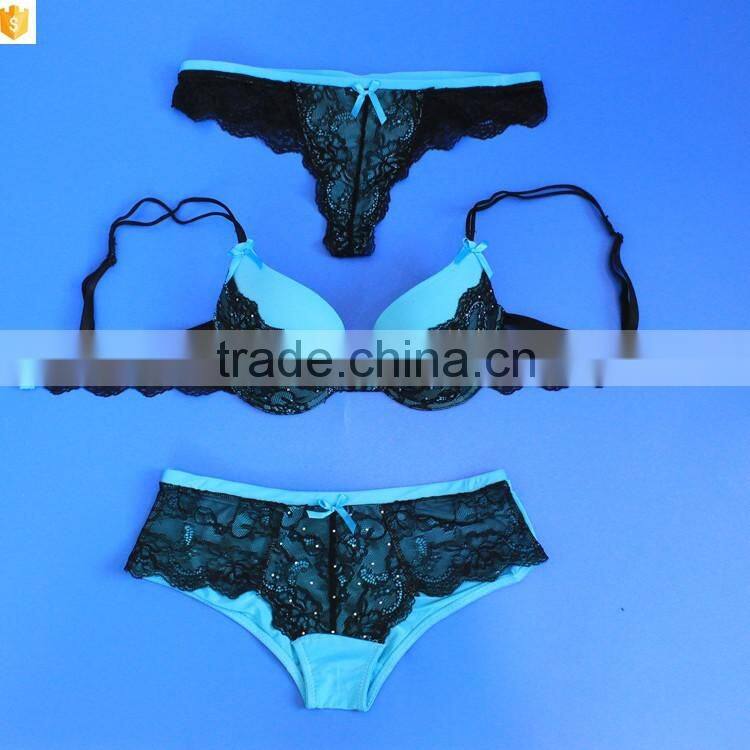 OEM service Sequins cool panty lace thong set