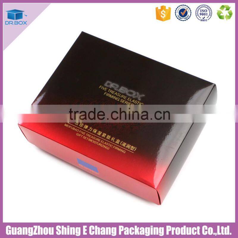 China well promotioned glossy printing cosmetic beauty box in hot selling