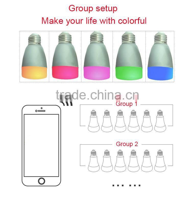 Supply smart led light bulb 7W smart phone control wifi led bulb