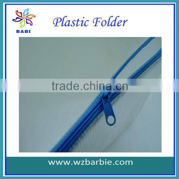 A4 Plastic Zip Folder