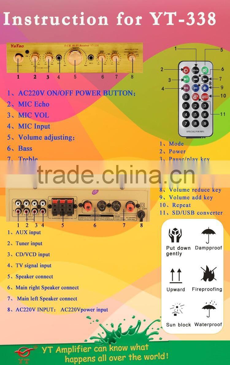 build car audio amplifier YT-338