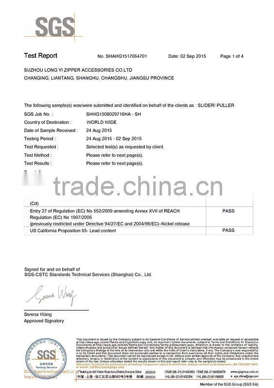 factory price metal zippper fashion slider garment