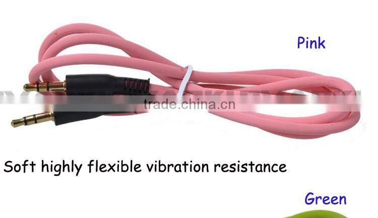 3.5mm Stereo Audio Cable - Step Down Design accommodates SmartPhones and MP3 cases 3.5mm M To M Audio Cable Cord Flat Stereo Cab