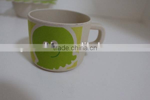 2015 hot selling natural melamine dinner set bamboo fibre kids dinner set