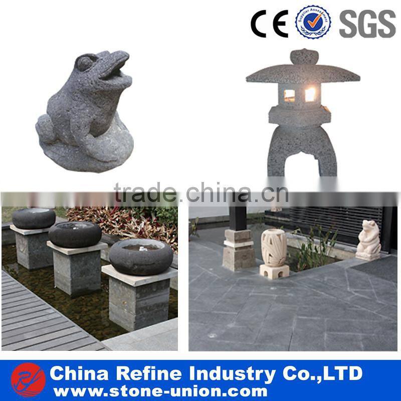 Natural flamed basalt stone