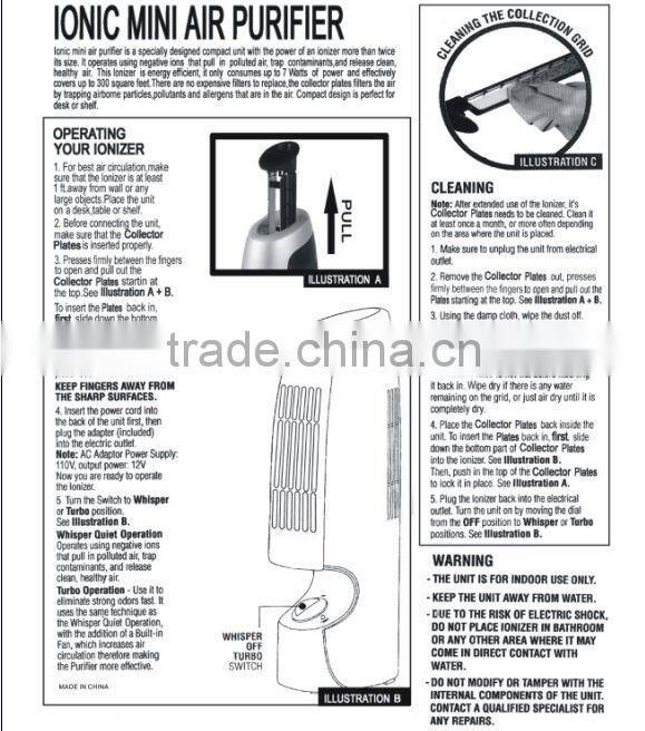 Ozone Generator Air Ionizer Purifier Indoor Air Cleaner