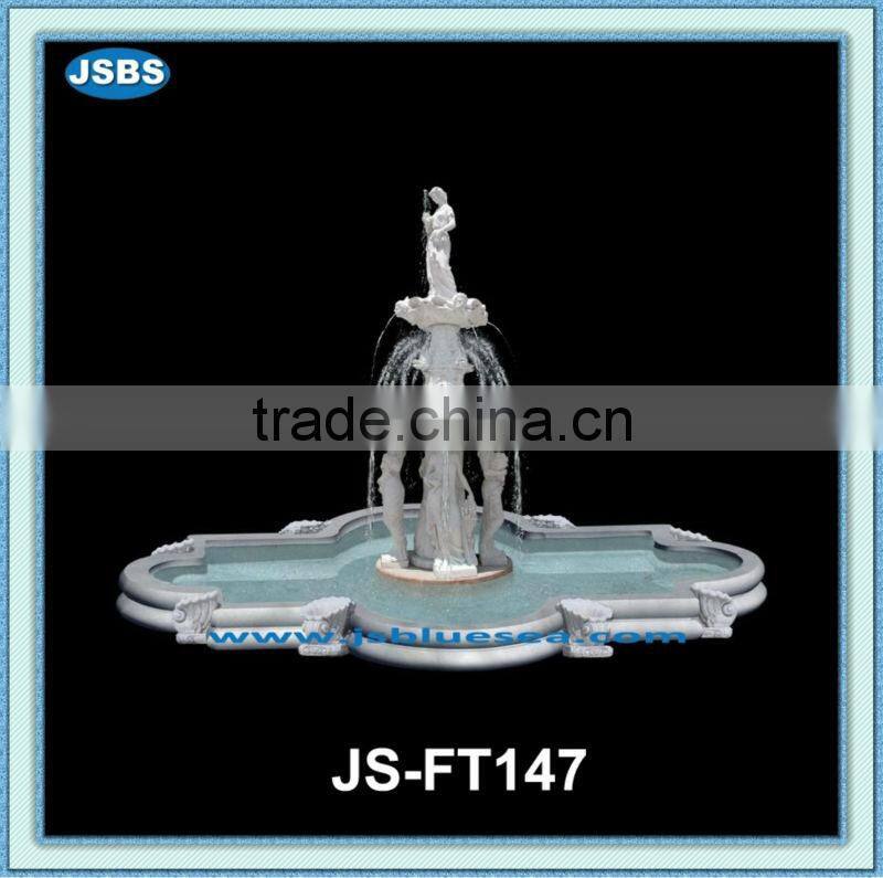 outdoor white sculpture marble fountain