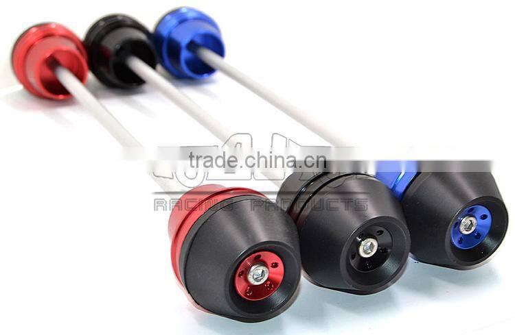 BJ-FS-YA004 Customized CNC Aluminum and 3D POM Rear Axle Slider Sportbike Frame Sliders for Yamaha Yzf-R25 13-14