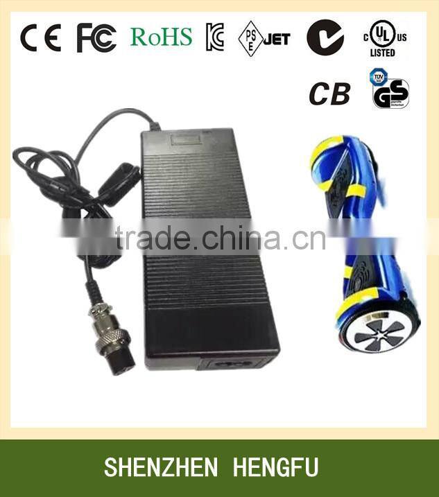 100-240V 42V 2A Li-ion Battery Charger Adapter for Electric Balance Board With Bluetooth Speaker