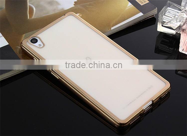 Keno 2016 HOT SALE ultra slim electro plating TPU case cover for vivo y51 clear back cover case