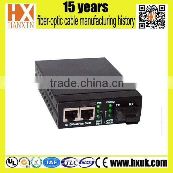 Ethernet switch, media converter cluster management, 4*10/100BaseTX port