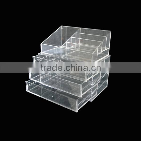 Fashion customized acrylic makeup organizer for lady cosmetics